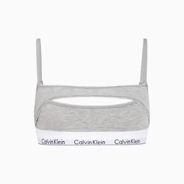 Бюстгальтер Calvin Klein без косточек, зеленый/серый