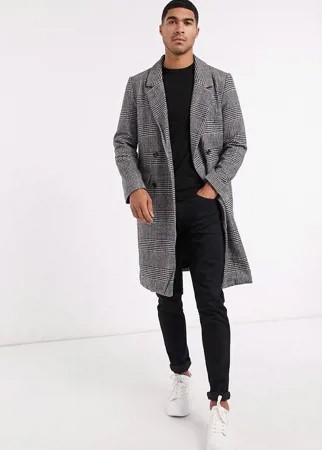 Серая куртка в клетку New Look-Серый