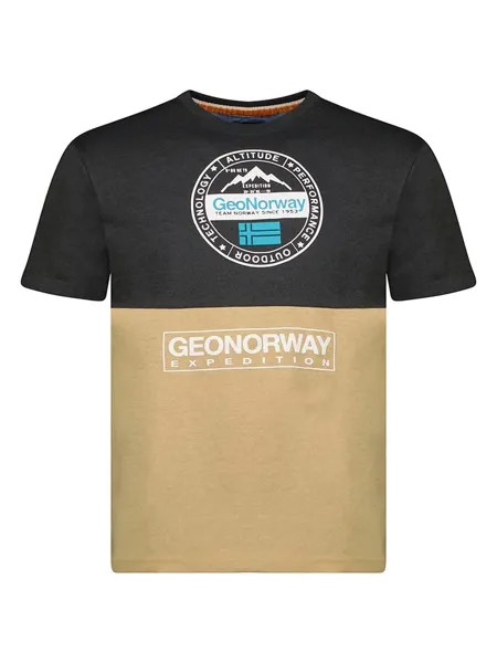 Футболка Geographical Norway, цвет beige/schwarz