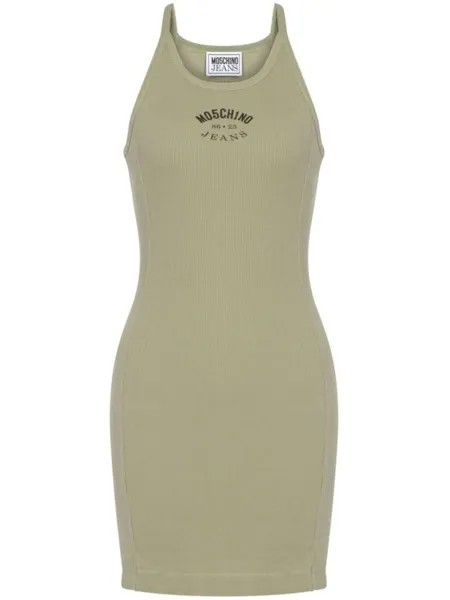MOSCHINO JEANS платье с логотипом, зеленый
