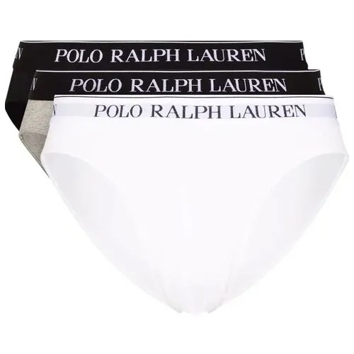 Трусы Polo Ralph Lauren, 3 шт., размер XL, серый, белый, черный