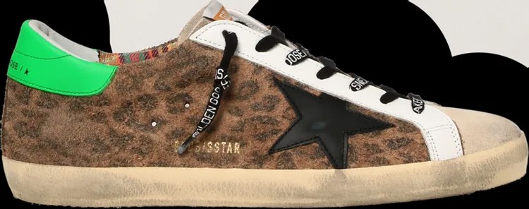 Кроссовки Golden Goose Superstar Leopard, коричневый