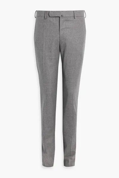 Зауженные брюки из меланжевой шерсти PESERICO, серый