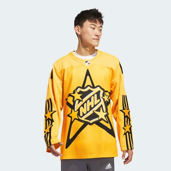 Желтая майка x Drue House Матча всех звезд НХЛ 2024 года Adidas, цвет Sunflower-Sld