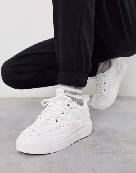 Белые кроссовки на массивной подошве ASOS DESIGN-Белый