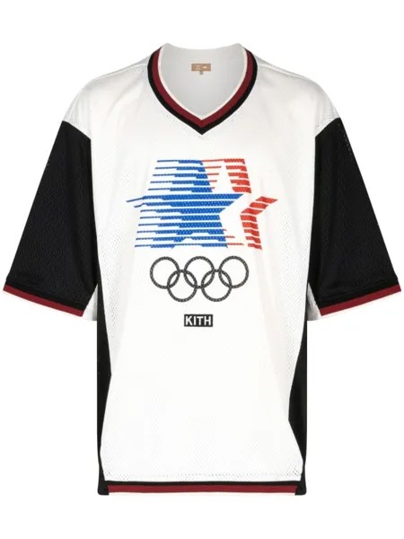 KITH футболка для разминки Olympics Heritage сетчатая Darin, белый