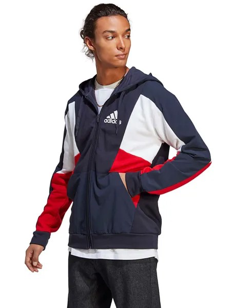 Спортивня куртка adidas, цвет dunkelblau/weiß/rot