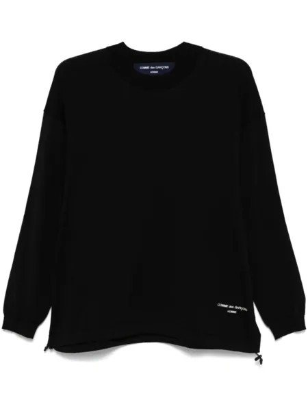 Comme des Garçons Homme свитер с вышитым логотипом, черный