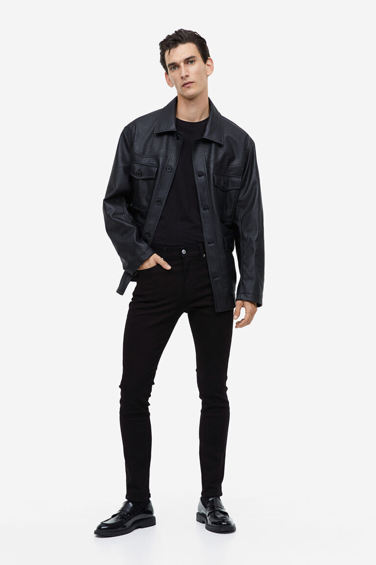 Узкие джинсы H&M, черный
