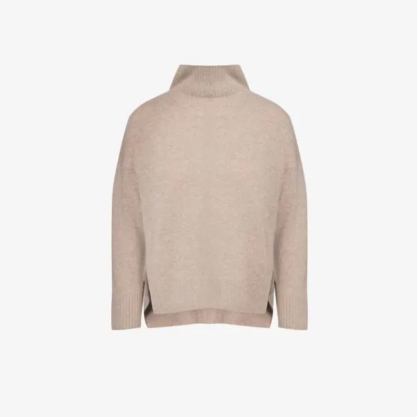 Кашемировый вязаный джемпер Leonara с высоким воротником 360 Cashmere, цвет toast