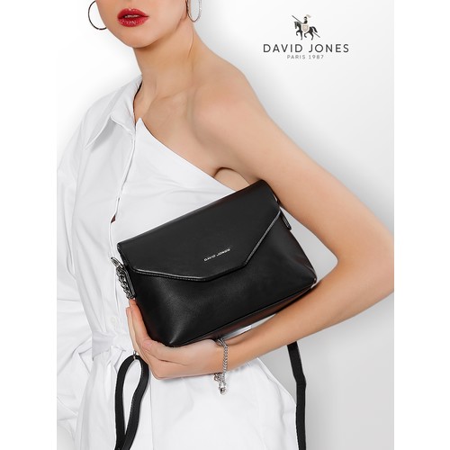 Сумка кросс-боди DAVID JONES, фактура гладкая, чёрный