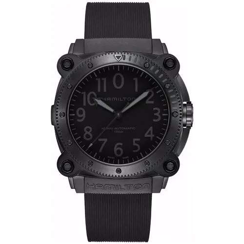 Наручные часы Hamilton Khaki Navy Наручные часы Hamilton Khaki Navy BeLOWZERO Auto Titanium H78505330, черный