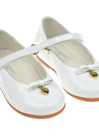 Базовые туфли белого цвета Dolce&Gabbana детские