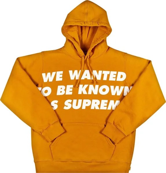 Толстовка Supreme Known As Hooded Sweatshirt 'Gold', золотой