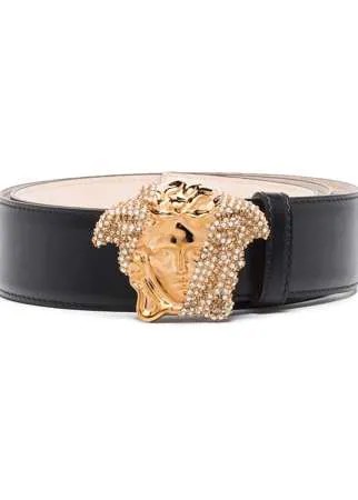 Versace ремень La Medusa с кристаллами
