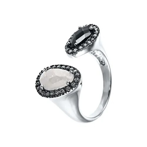 Кольцо ELEMENT47 серебро, 925 проба, фианит, размер 16.5