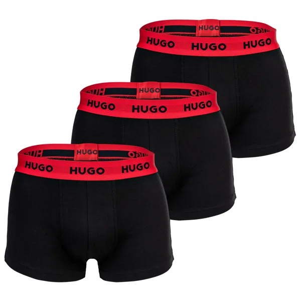 Боксеры HUGO 3 шт, черный