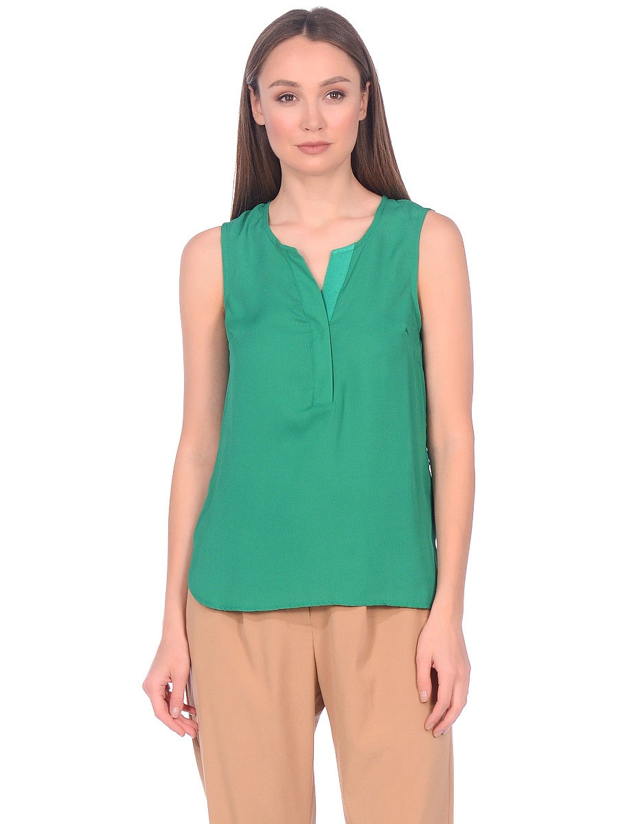 Блуза женская Modis M201W00884 зеленая 46 RU