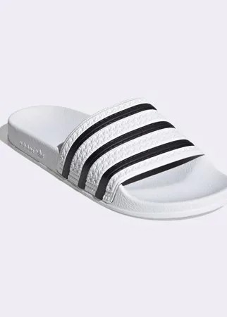 Черно-белые шлепанцы adidas Originals - adilette-Черный цвет