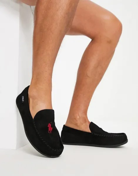 Черно-красные мокасины Polo Ralph Lauren declan