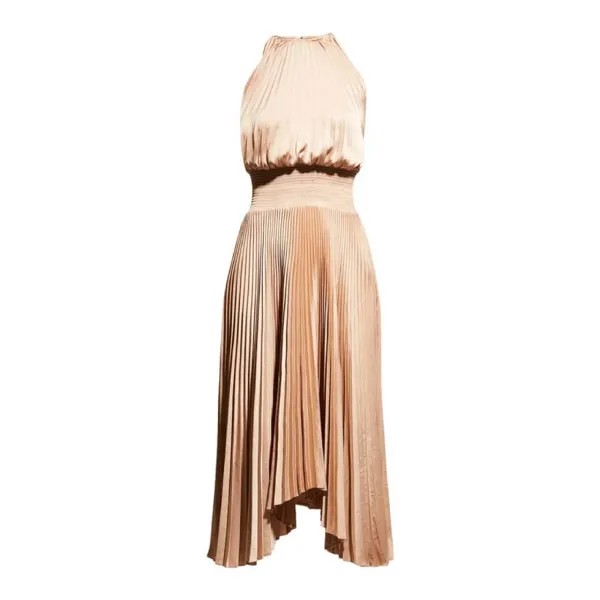 Платье A.L.C. Renzo II Sleeveless Pleated, бледно-розовый