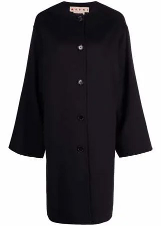 Marni шерстяное пальто-кардиган с длинными рукавами