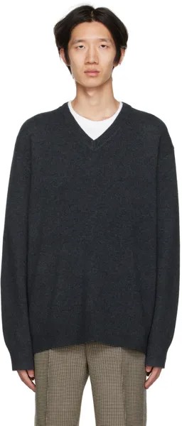 Серый свитер с v-образным вырезом Acne Studios