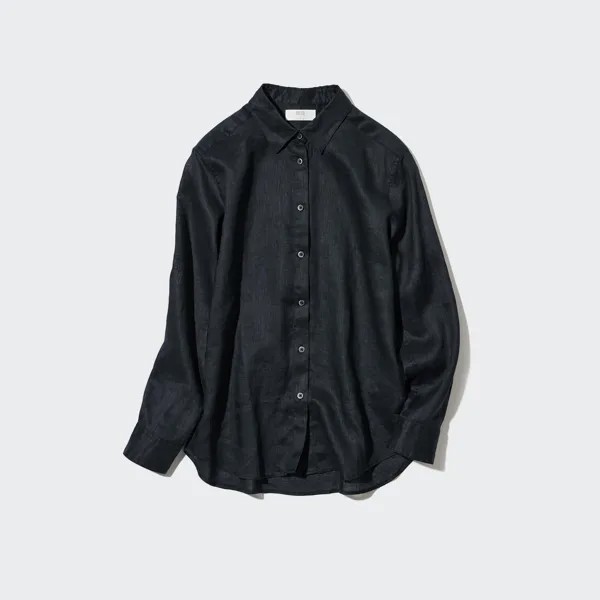 Рубашка женская UNIQLO 446845COL09 черная S (доставка из-за рубежа)