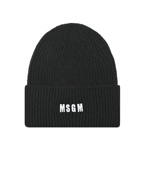 Базовая шапка черного цвета MSGM