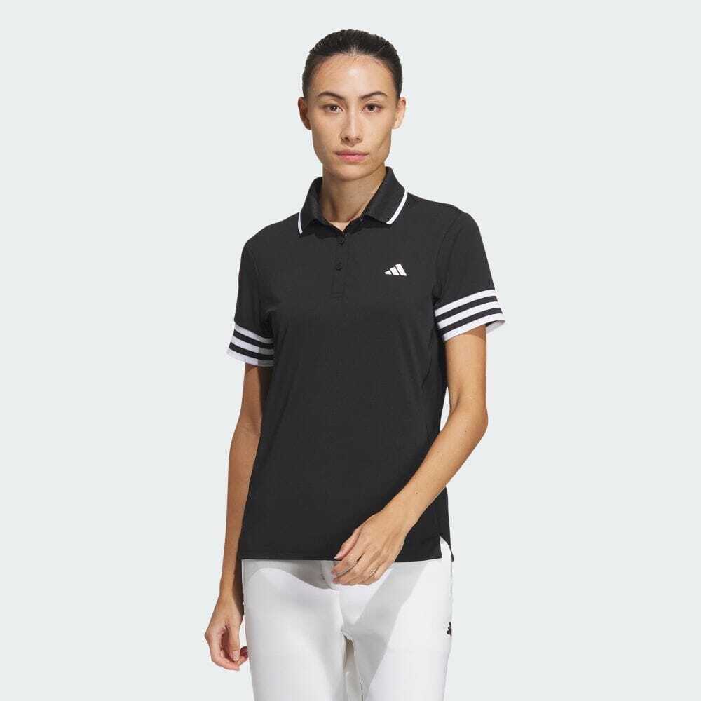 Поло Adidas 3-Stripes Mesh Vent Polo, черный