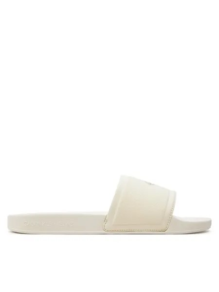 Шлепки Calvin Klein Jeans Slide Institutional Metallic, серый