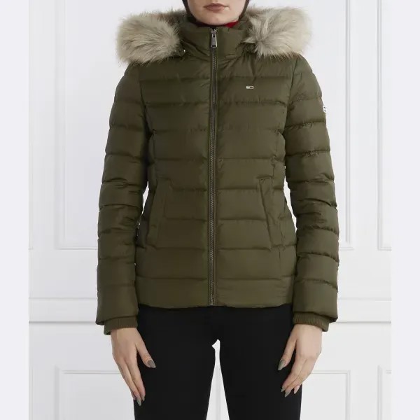 Пуховик узкого кроя Tommy Hilfiger, зеленый