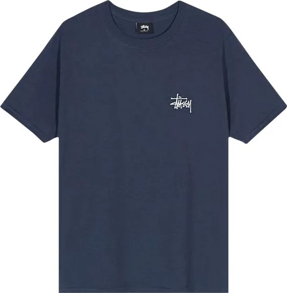 Футболка Stussy Basic Tee 'Navy', синий