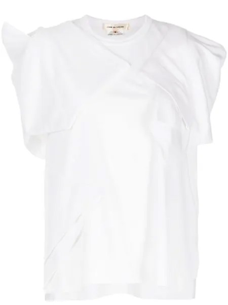Comme Des Garçons футболка асимметричного кроя, белый