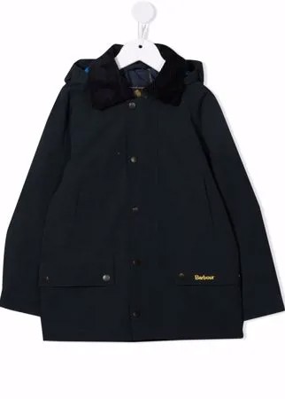 Barbour Kids пуховик на пуговицах с капюшоном