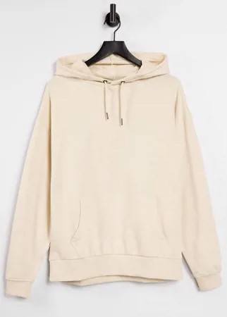 Светло-бежевый худи бойфренда из органического хлопка в стиле oversized ASOS DESIGN-Нейтральный