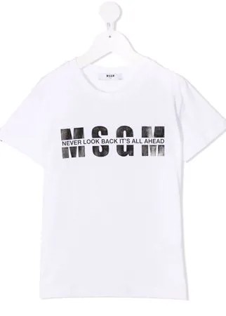 MSGM Kids футболка с логотипом