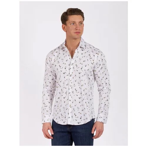Рубашка Dairos, полуприлегающий силуэт, размер XL, белый