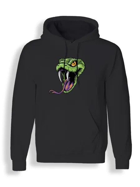 Худи унисекс СувенирShop Змея/Snake/Гадюка/Кобра 1 черное XL