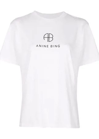 ANINE BING футболка Hudson с логотипом