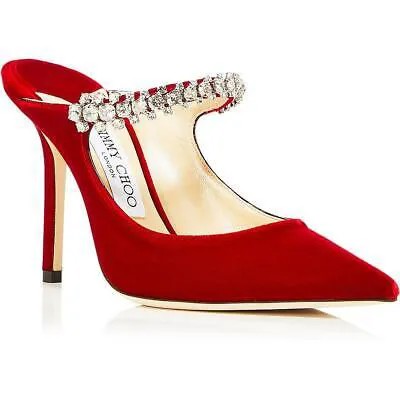 Jimmy Choo Женские туфли-лодочки Bing 100 со стразами и острым носком Туфли-мюли BHFO 1141