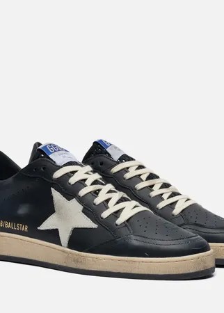 Мужские кроссовки Golden Goose Ball Star Leather/Suede Star, цвет чёрный, размер 41 EU