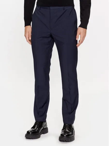 Костюмные брюки узкого кроя Calvin Klein, синий