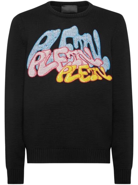 Шерстяной джемпер Bombing Graffiti Philipp Plein, черный