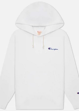 Женская толстовка Champion Reverse Weave Small Script & Logo Sleeve Hoodie, цвет белый, размер XS