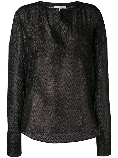 Faith Connexion embellished sheer blouse