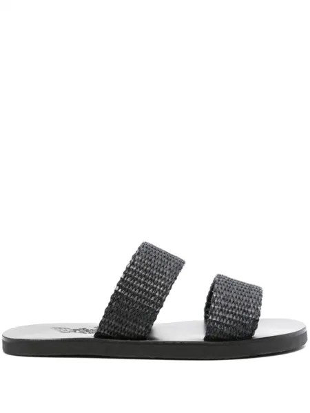 Ancient Greek Sandals соломенные шлепанцы Zeus, черный
