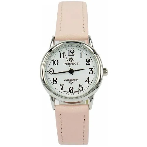 Perfect часы наручные, кварцевые, на батарейке, женские, металлический корпус, кожаный ремень, металлический браслет, с японским механизмом LX017-052-2