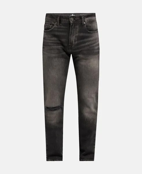 Джинсы узкого кроя 7 for all Mankind, черный