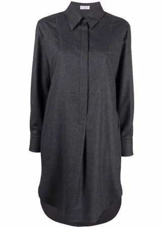 Brunello Cucinelli платье-рубашка с длинными рукавами